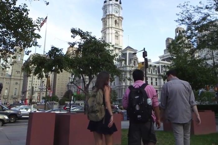 Students near Philadelphia City Hall